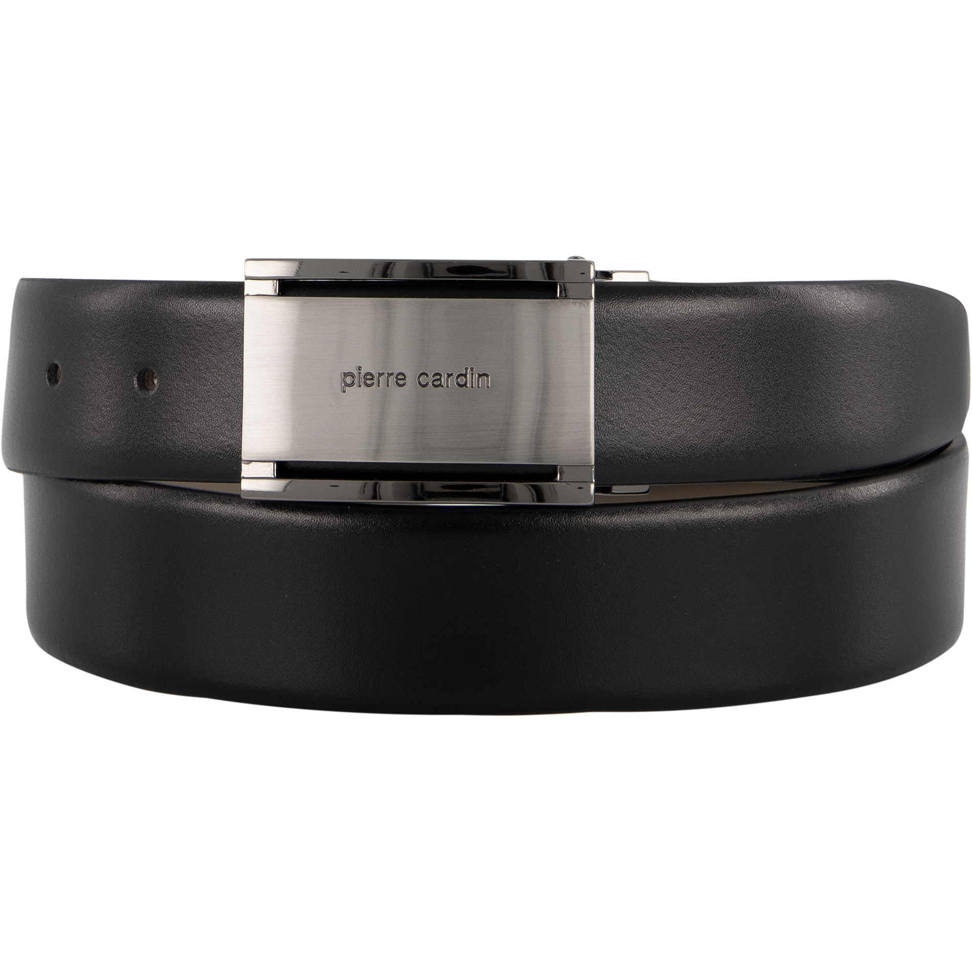 Pierre Cardin Herren Gürtel schwarz Glattleder