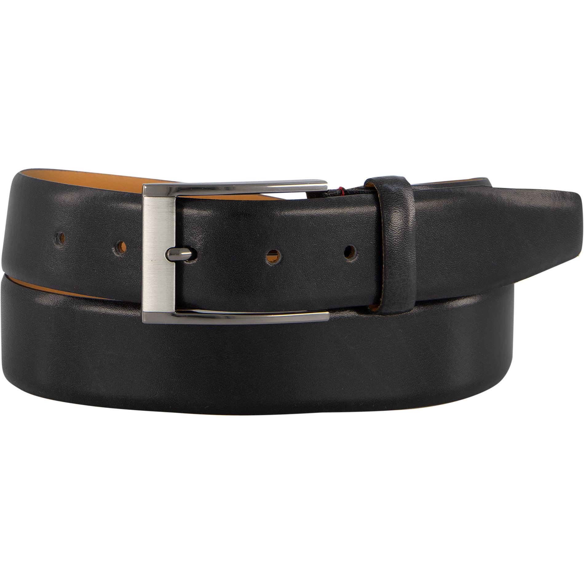 Pierre Cardin Herren Gürtel schwarz Glattleder