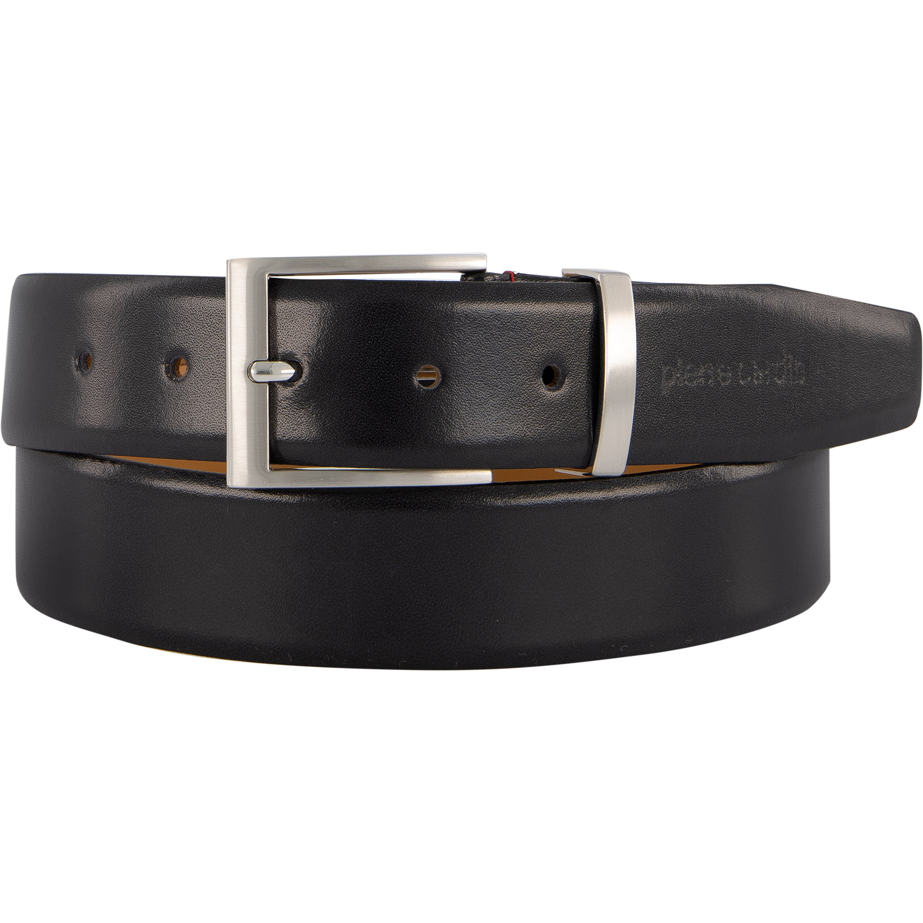 Pierre Cardin Herren Gürtel schwarz Glattleder