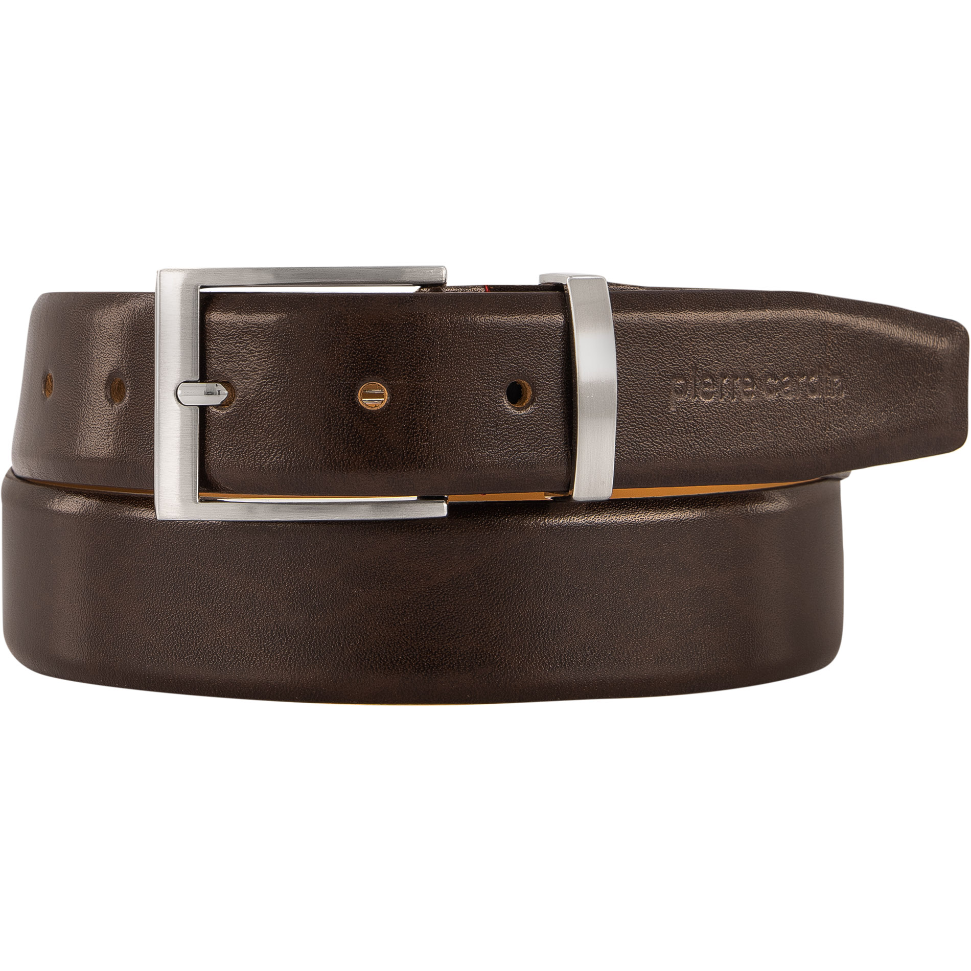 Pierre Cardin Herren Gürtel braun Glattleder