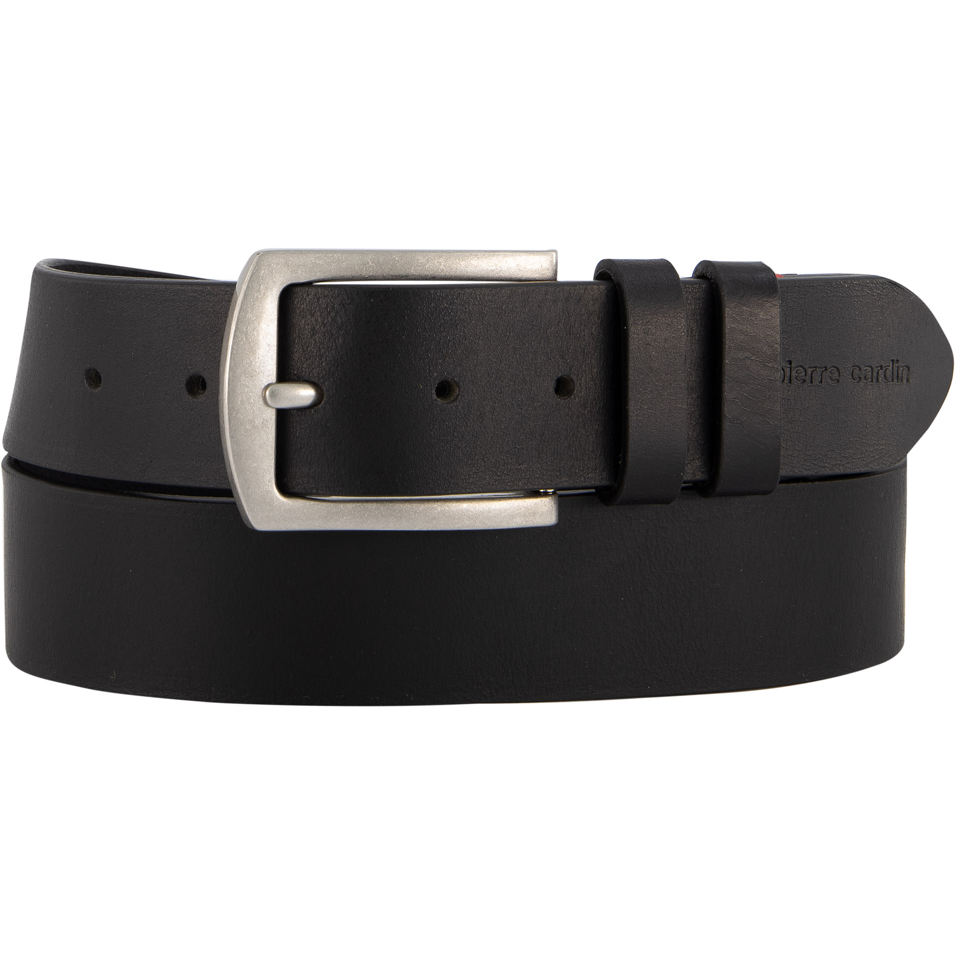 Pierre Cardin Herren Gürtel schwarz Glattleder