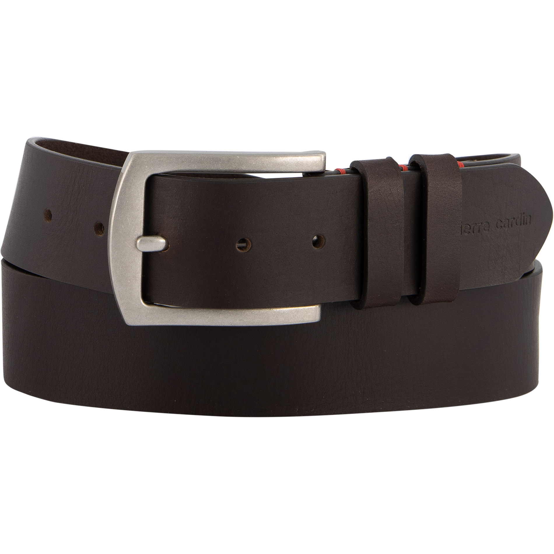 Pierre Cardin Herren Gürtel braun Glattleder