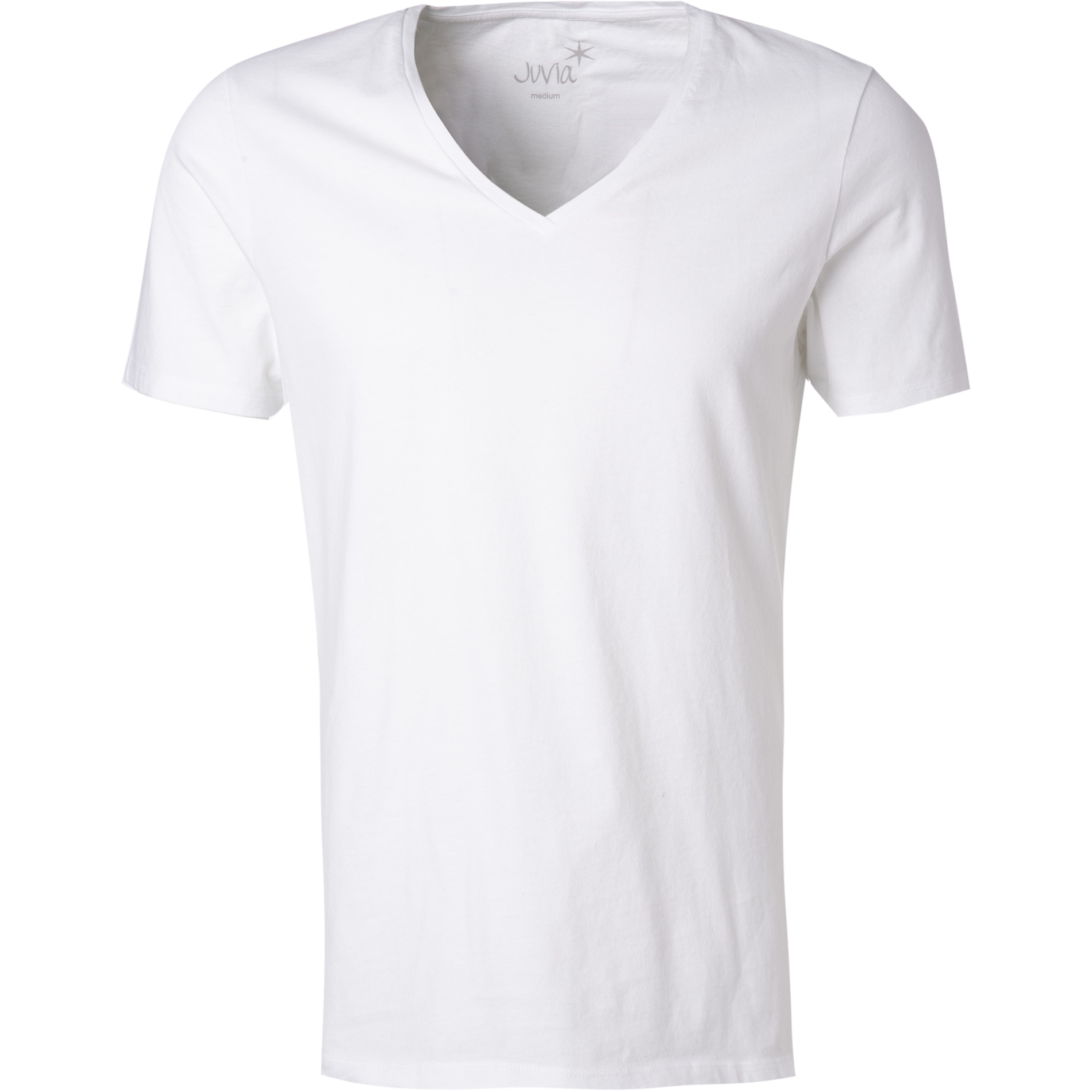 JUVIA Herren T-Shirt weiß Baumwolle