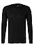 Longsleeve, Baumwolle, schwarz - schwarz