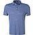 Polo-Shirt, Leinen-Jersey, azurblau meliert - blau