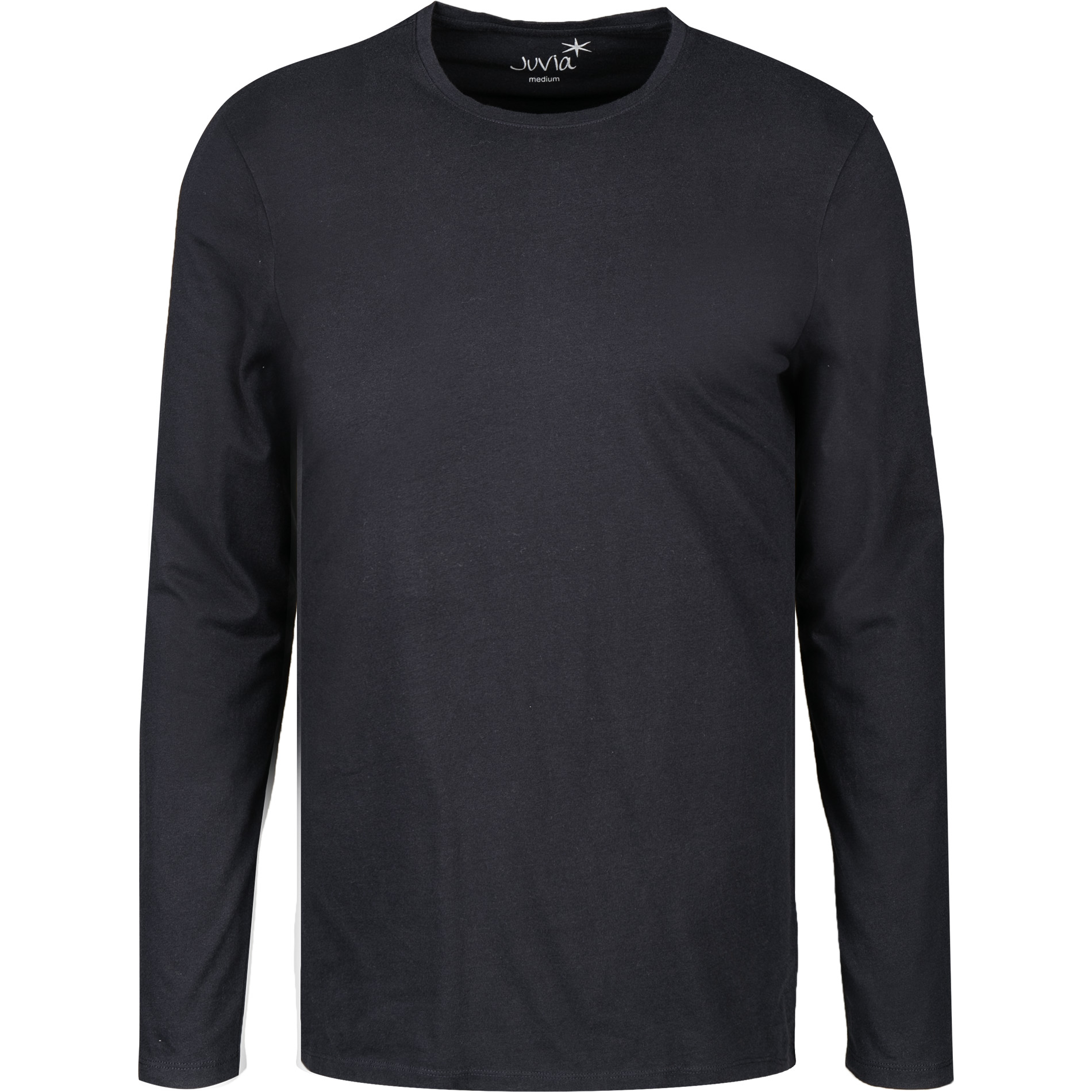 JUVIA Herren Longsleeve blau Baumwolle
