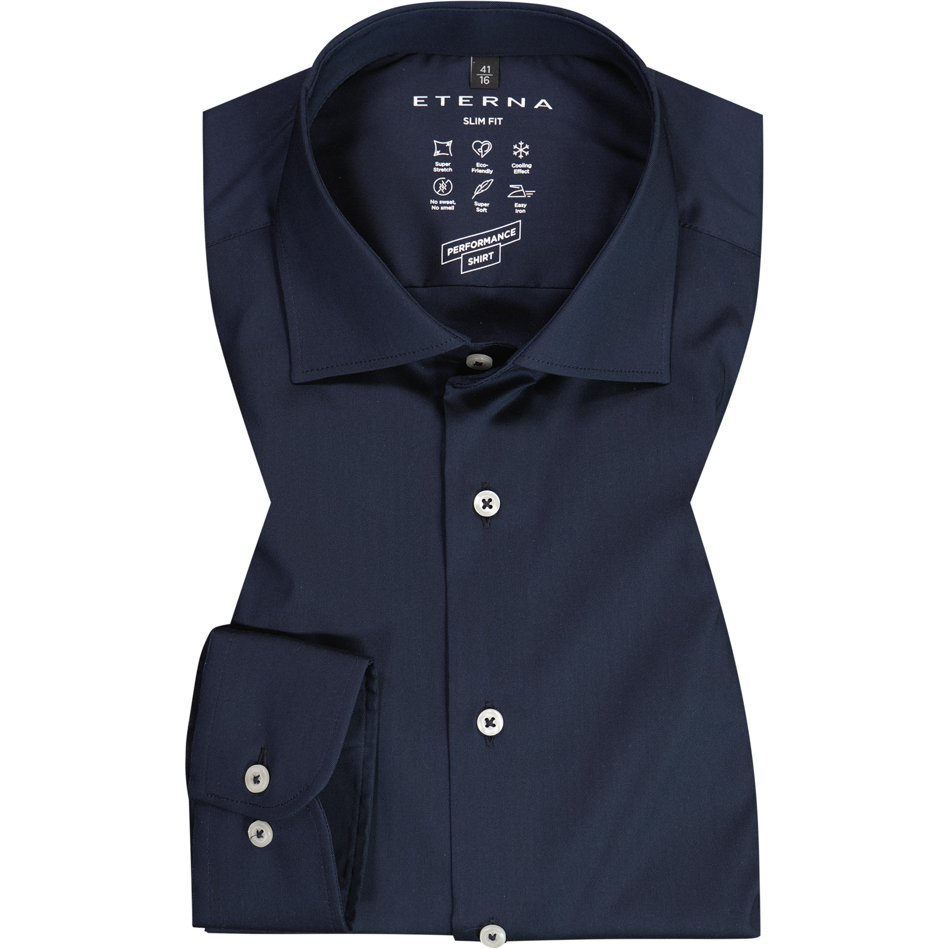 ETERNA Herren Hemd blau Slim Fit
