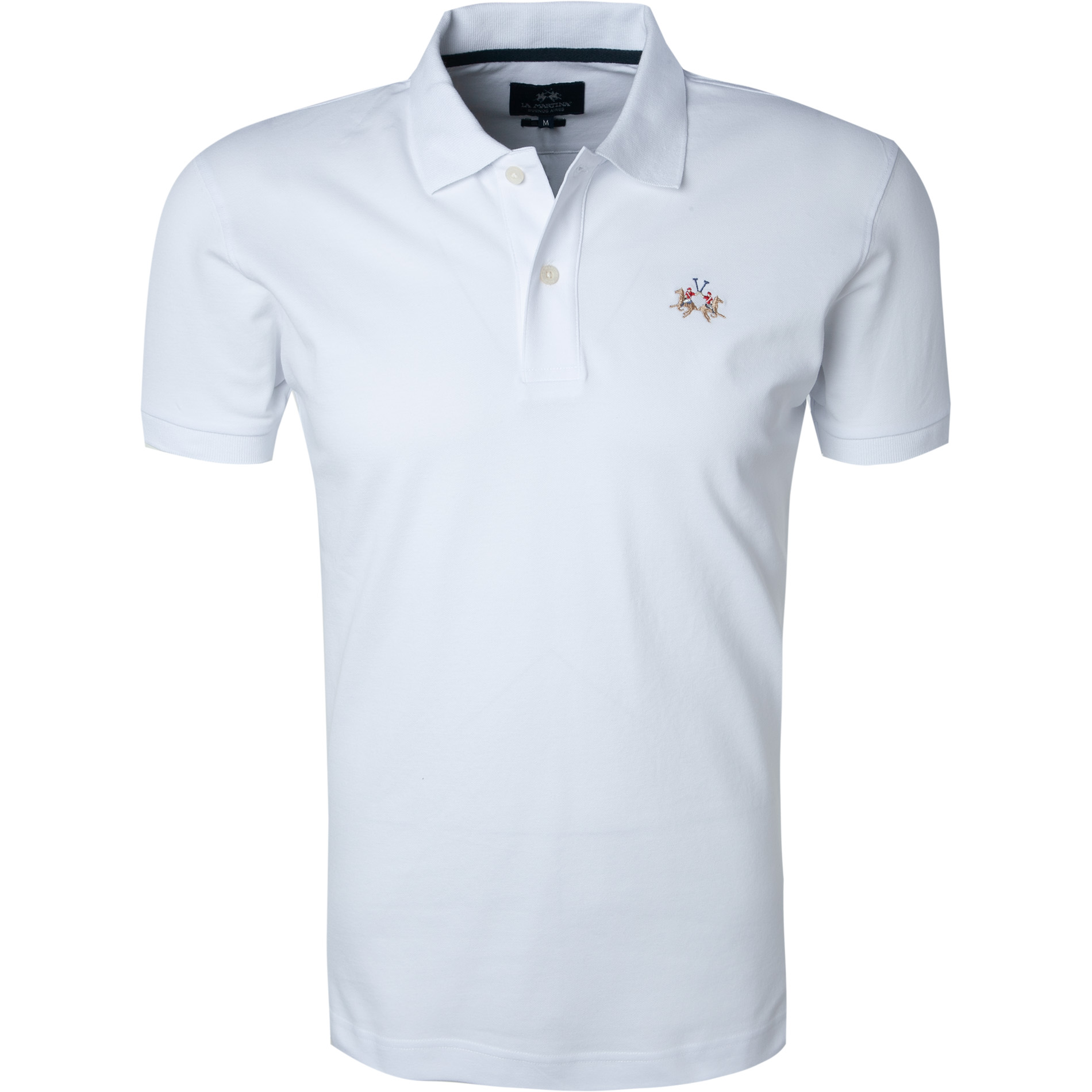 La Martina Herren Polo-Shirt Weiß Slim Fit