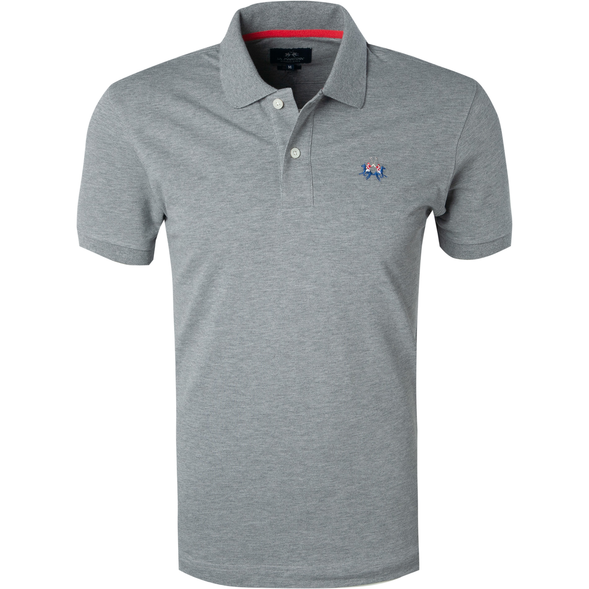 LA MARTINA Herren Polo-Shirt grau meliert Slim Fit