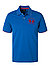 Polo-Shirt, Regular Fit, Baumwoll-Piqué, blau - blau