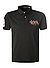 Polo-Shirt, Custom Slim Fit, Baumwoll-Piqué, schwarz - schwarz