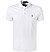Polo-Shirt, Custom Slim Fit, Baumwoll-Jersey, weiß - weiß
