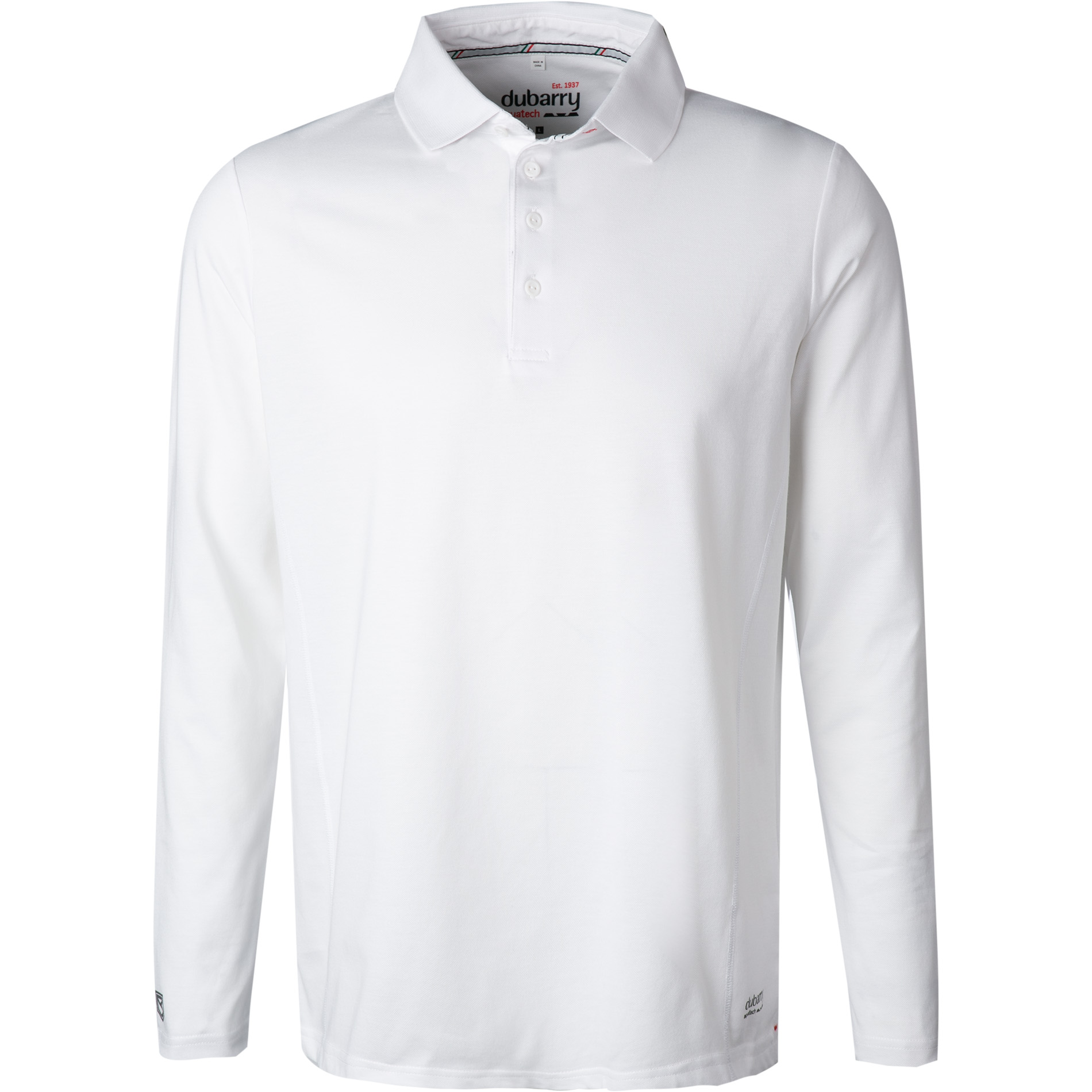 dubarry Herren Polo-Shirt weiß Baumwoll-Piqué