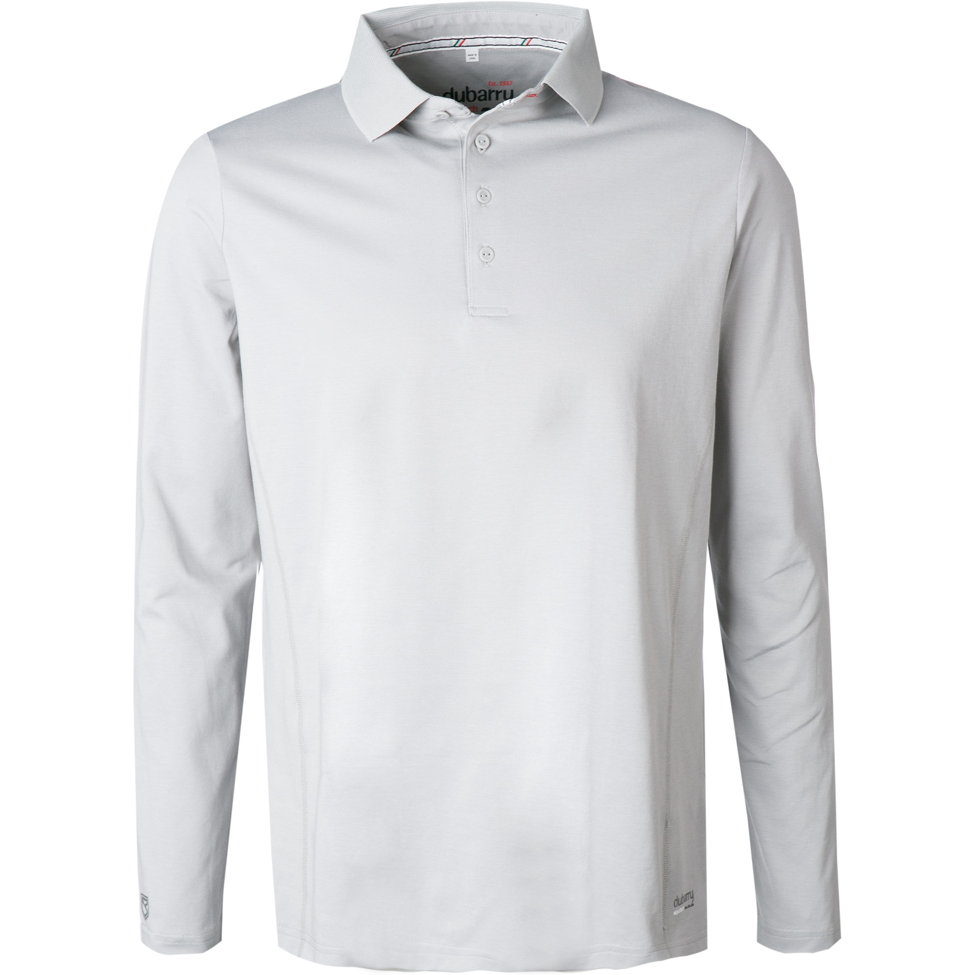 dubarry Herren Polo-Shirt grau Baumwoll-Piqué