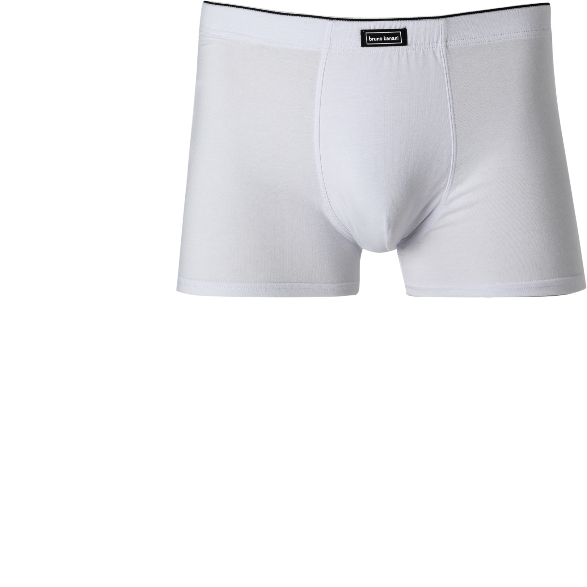 bruno banani Herren Shorts weiß Baumwolle & Mix unifarben