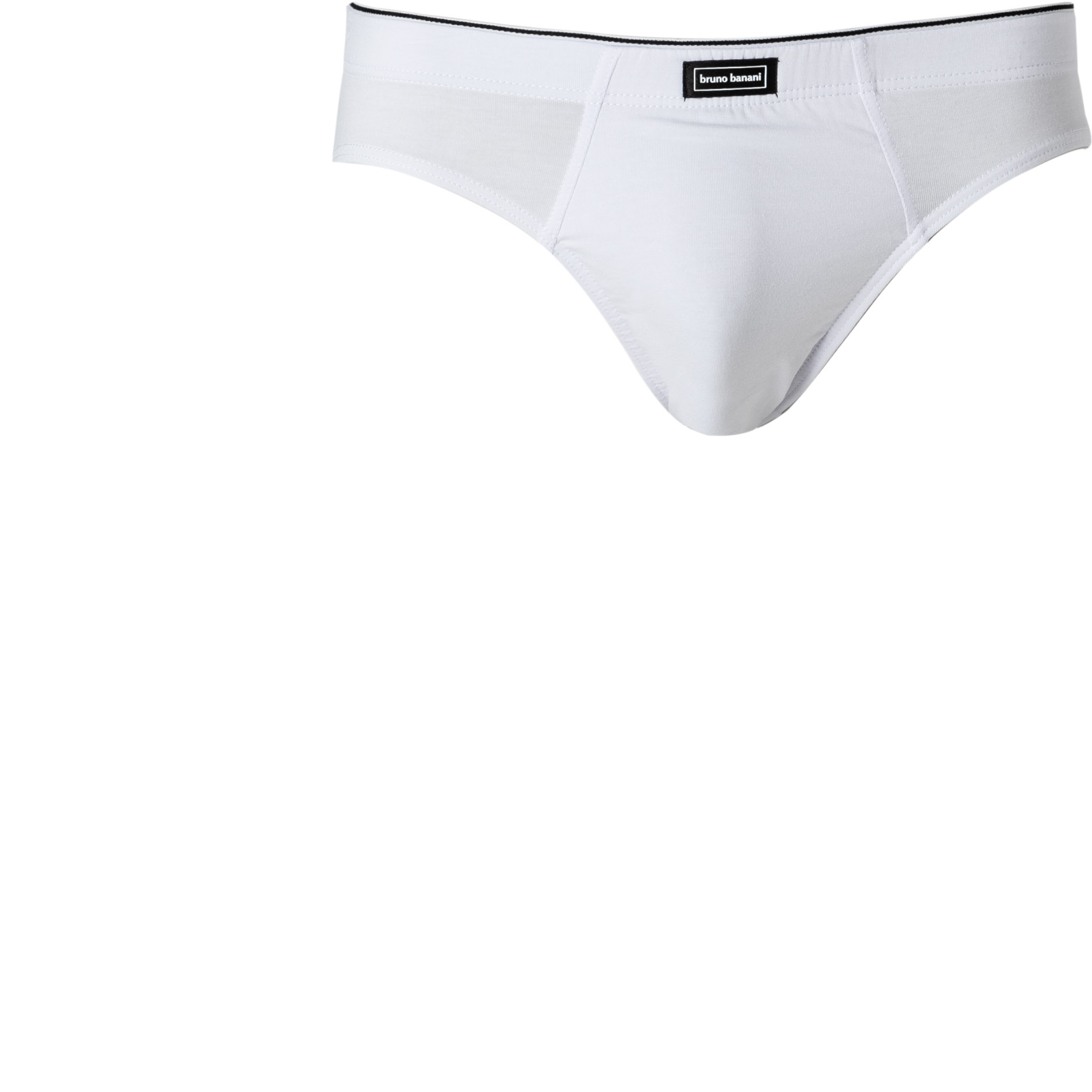 bruno banani Herren Sportslip weiß Baumwolle & Mix unifarben