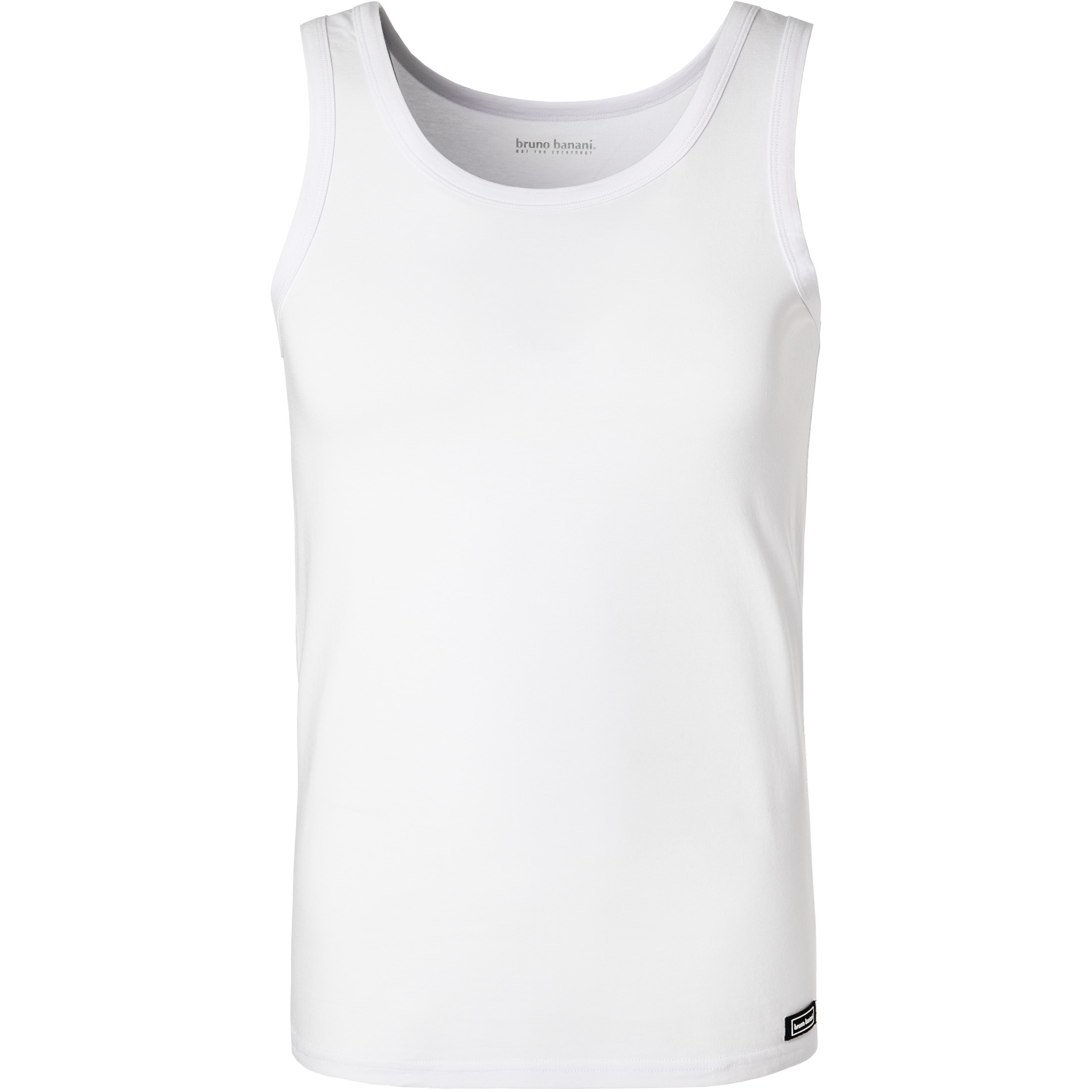 bruno banani Herren Sportshirt weiß Baumwolle & Mix unifarben
