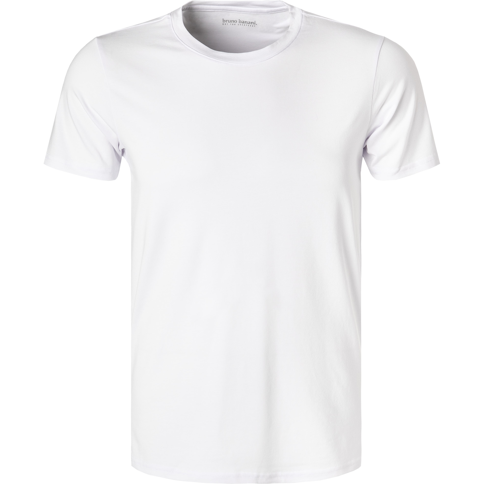 bruno banani Herren T-Shirt weiß Baumwolle & Mix unifarben