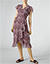Wickelkleid mit Lurex - burgundy