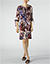 Kleid aus Seide - bouquet blue
