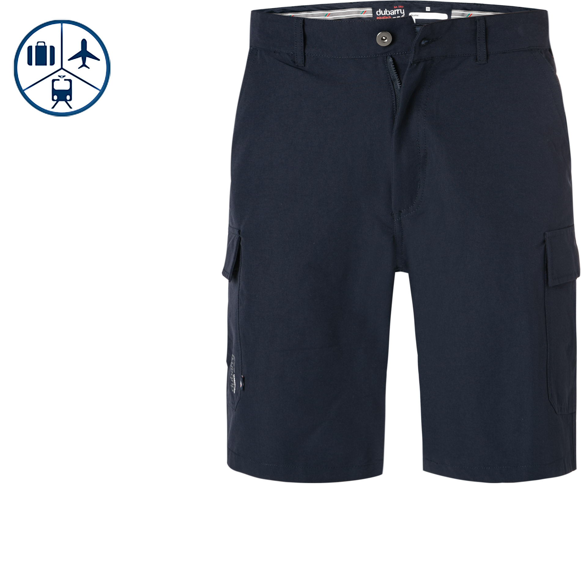 dubarry Herren Cargoshorts blau Mikrofaser