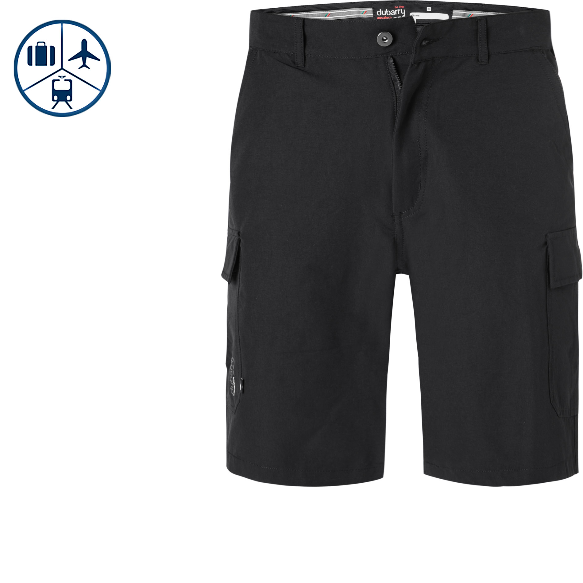 dubarry Herren Cargoshorts grau Mikrofaser