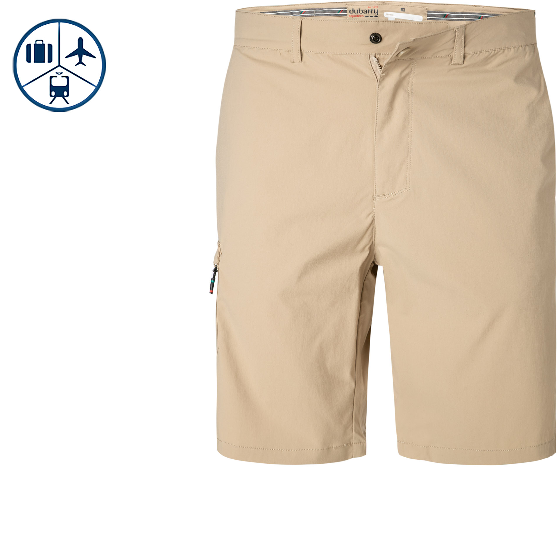 dubarry Herren Shorts beige Mikrofaser