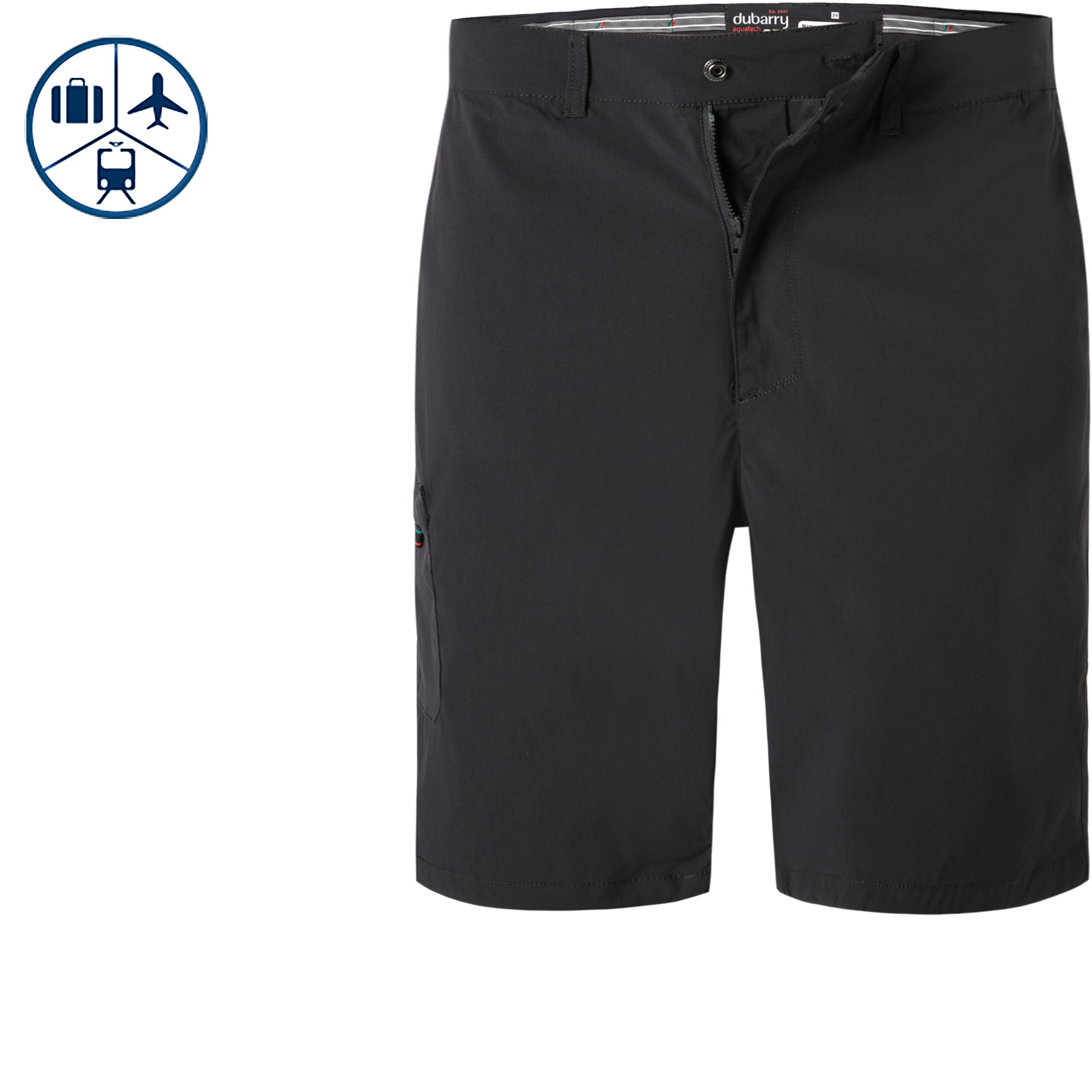 dubarry Herren Shorts grau Mikrofaser