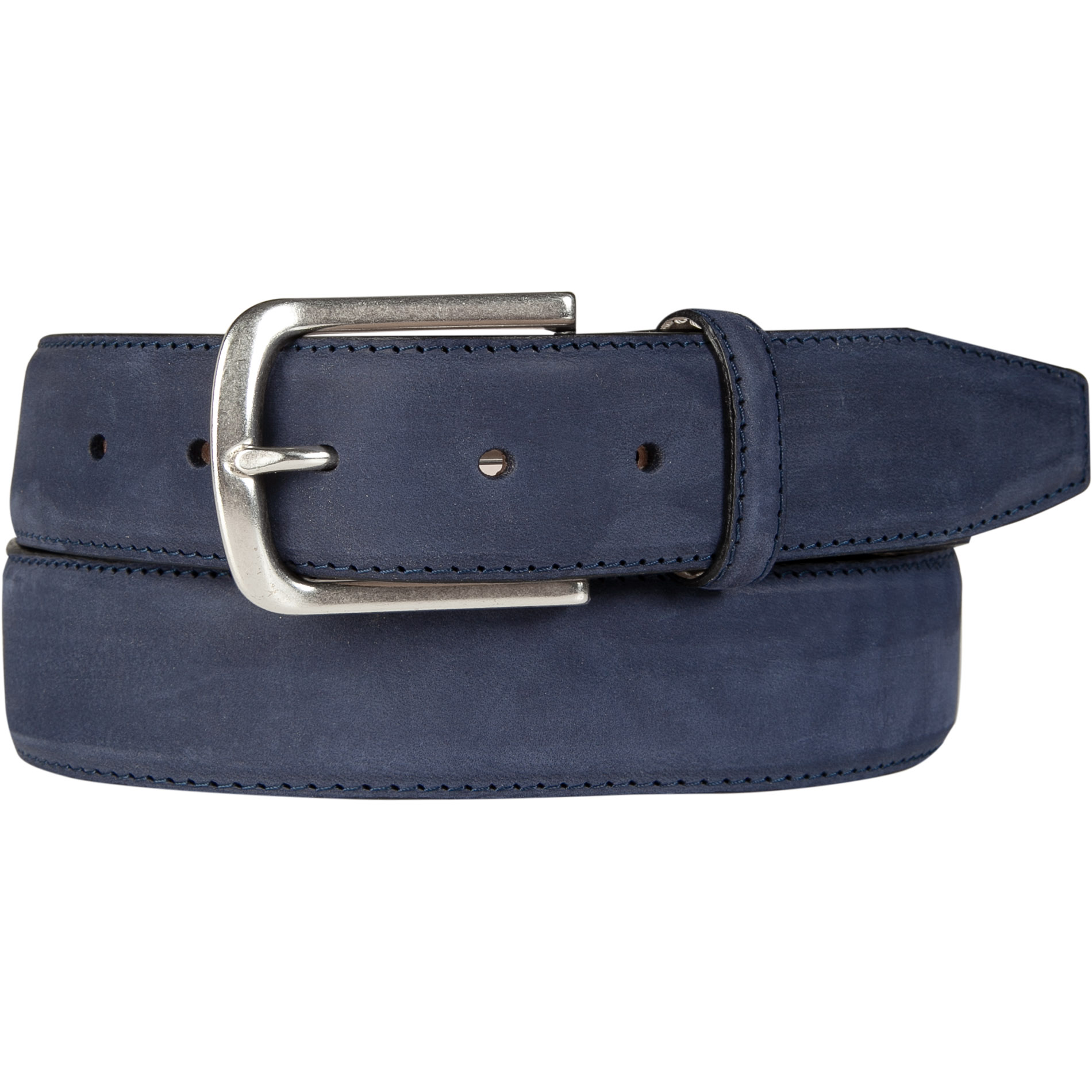 Lindenmann Herren Gürtel blau Nubuk