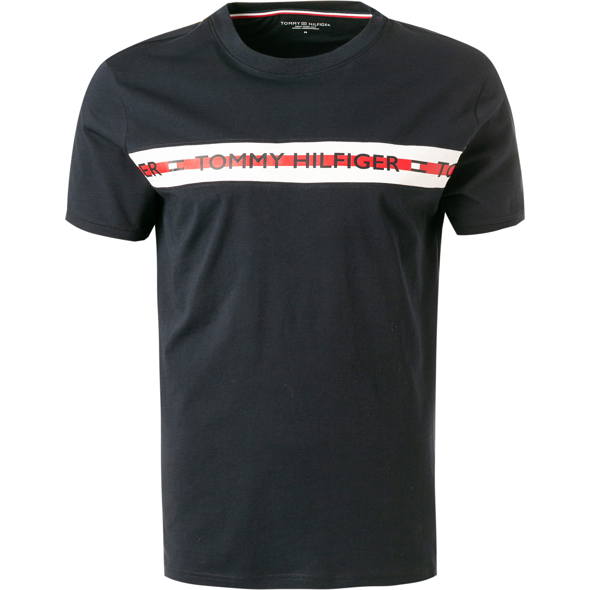 Tommy Hilfiger Herren T-Shirt blau Baumwolle & Mix unifarben