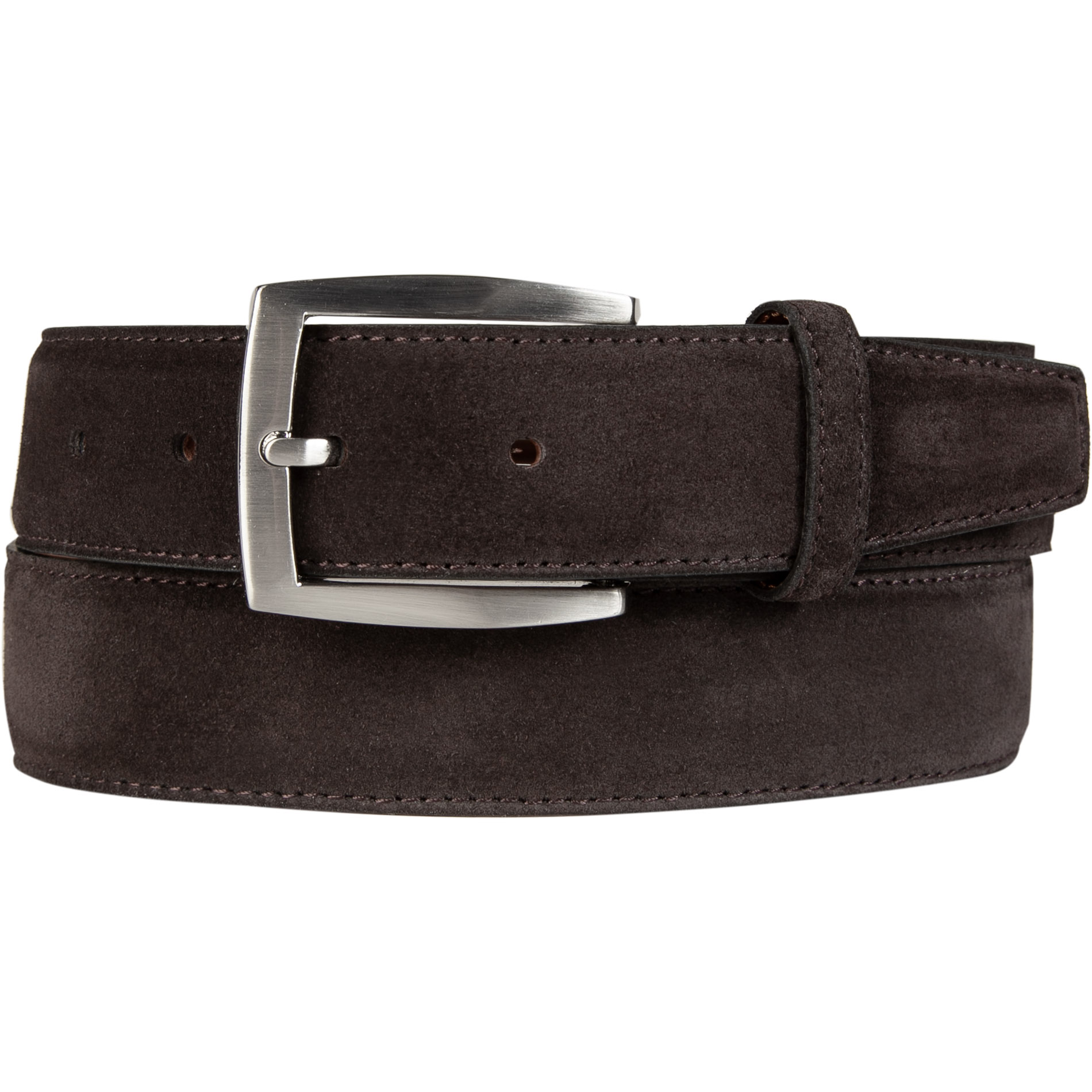Lindenmann Herren Gürtel braun Veloursleder
