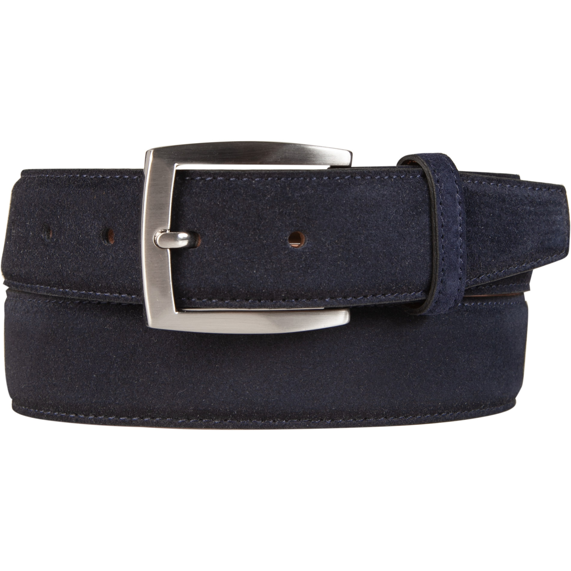 Lindenmann Herren Gürtel blau Veloursleder