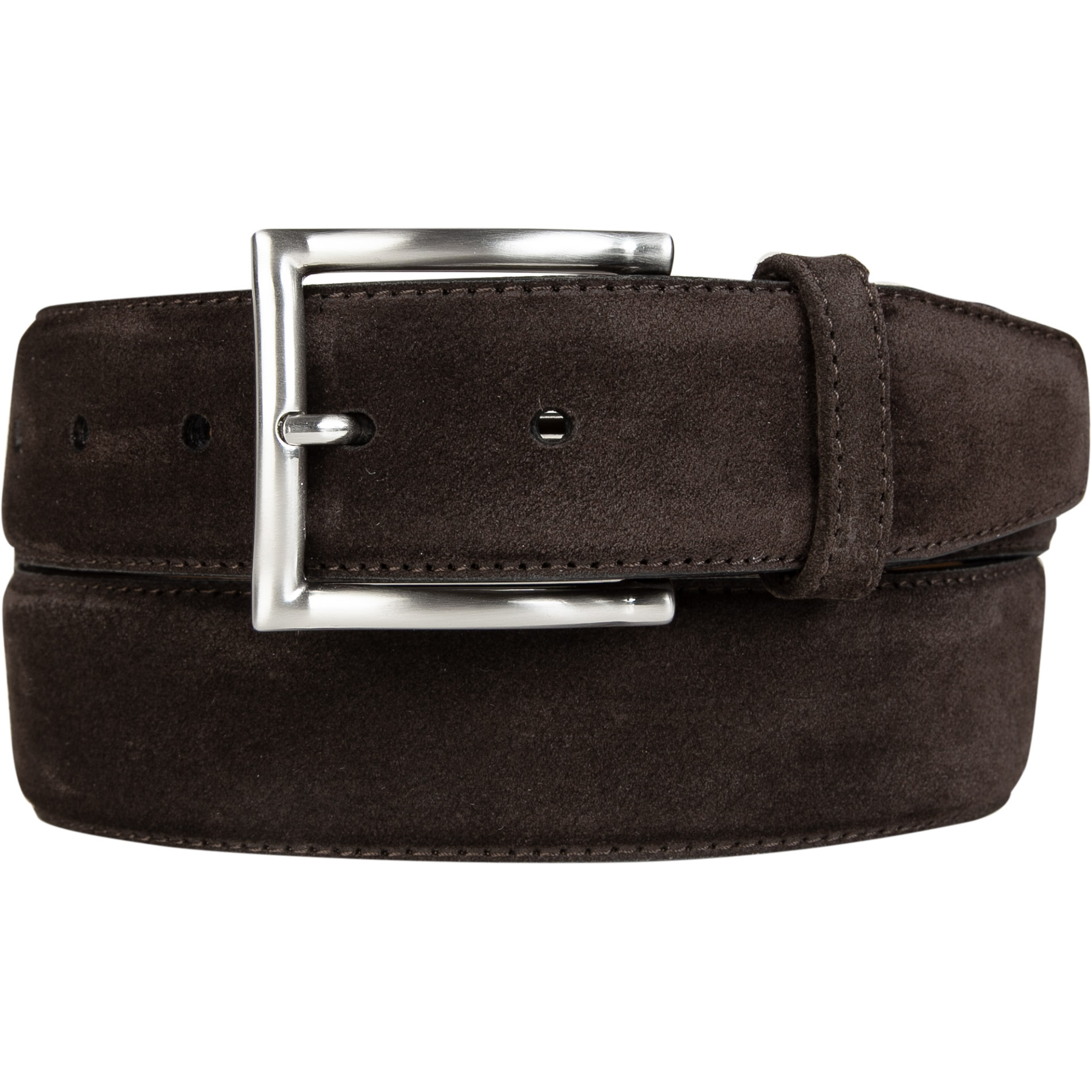 Lindenmann Herren Gürtel braun Veloursleder