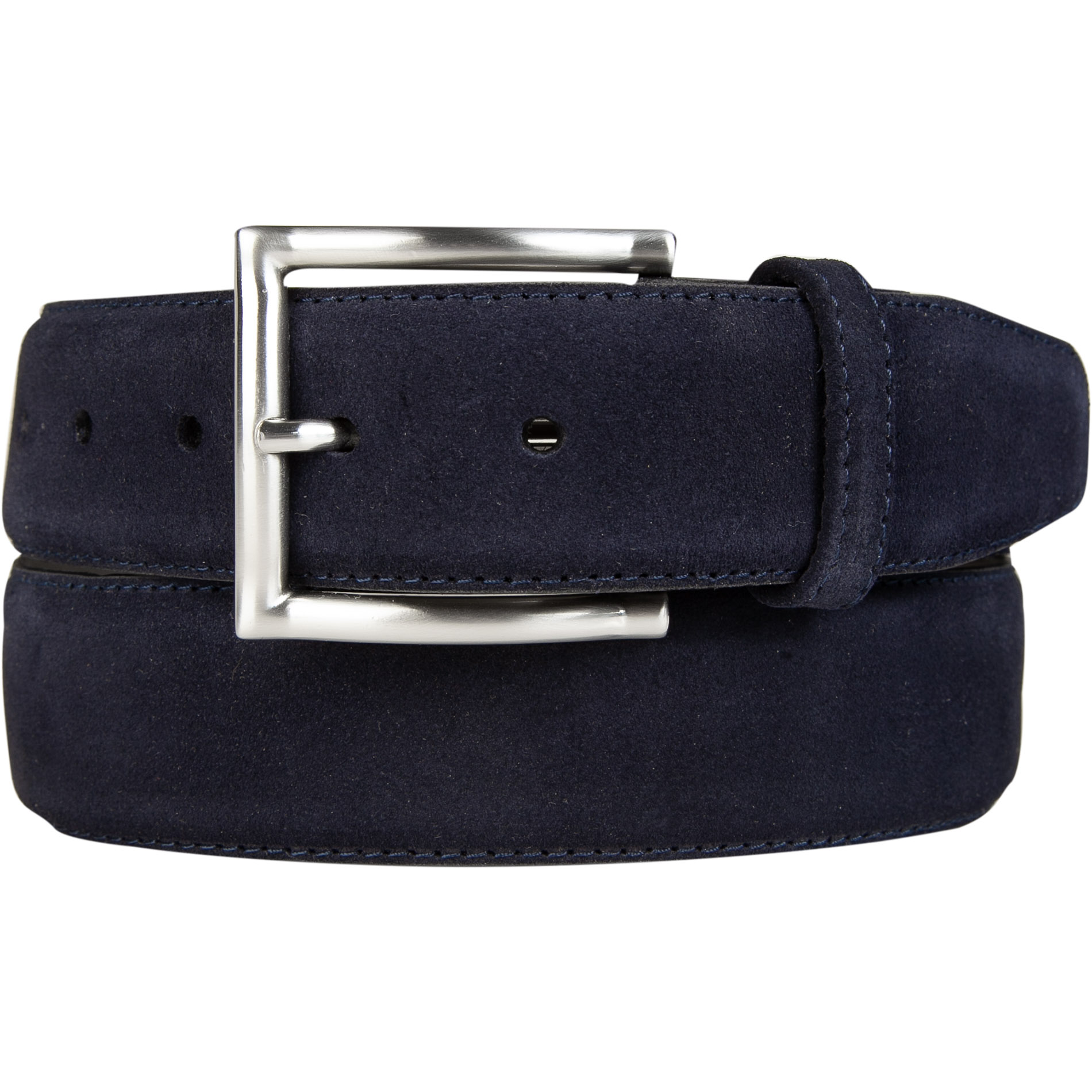 Lindenmann Herren Gürtel blau Veloursleder