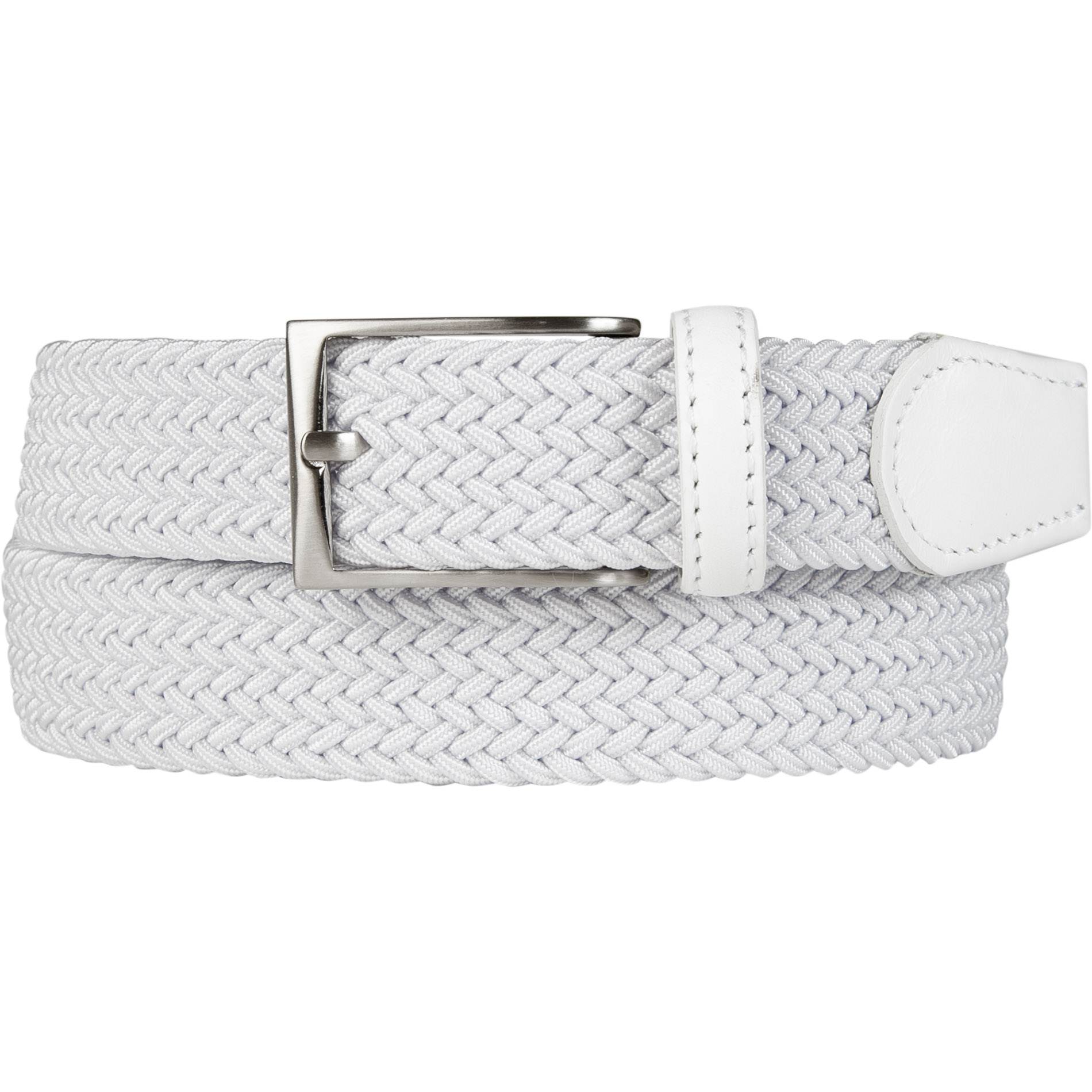 Lindenmann Herren Gürtel weiß Textil