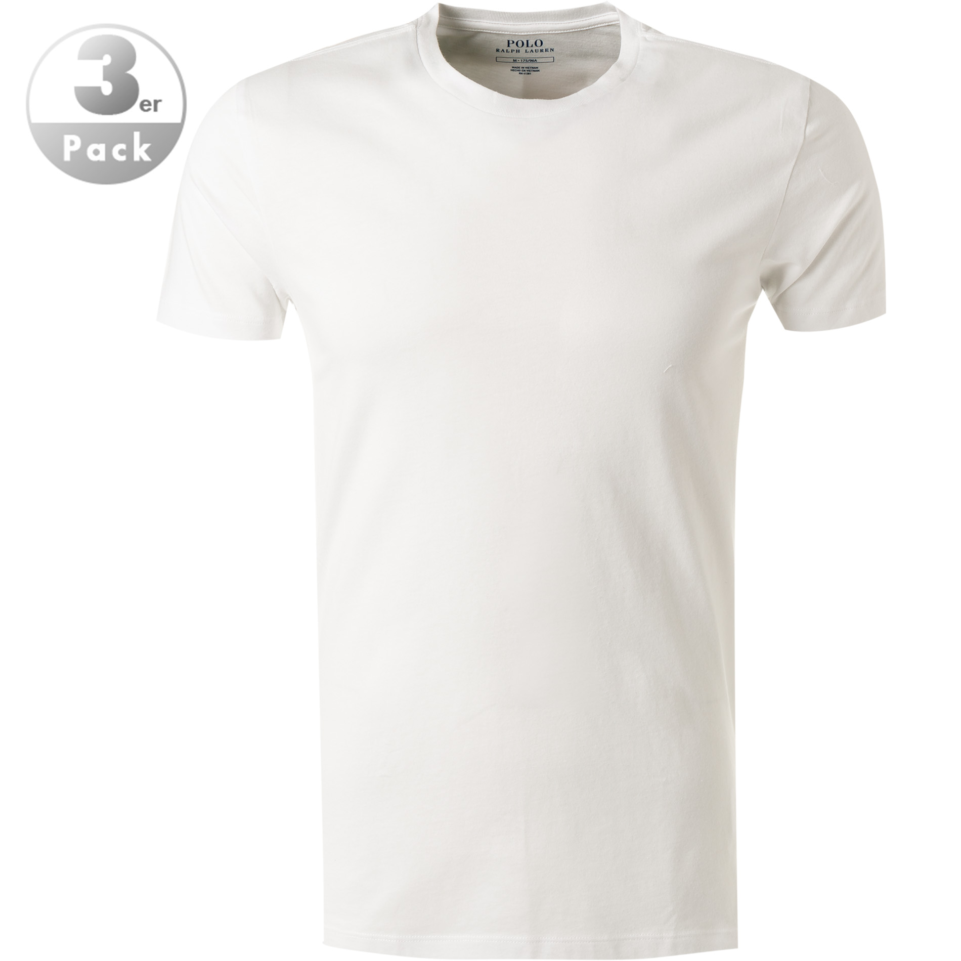 Polo Ralph Lauren Herren T-Shirts weiß Reine Baumwolle unifarben