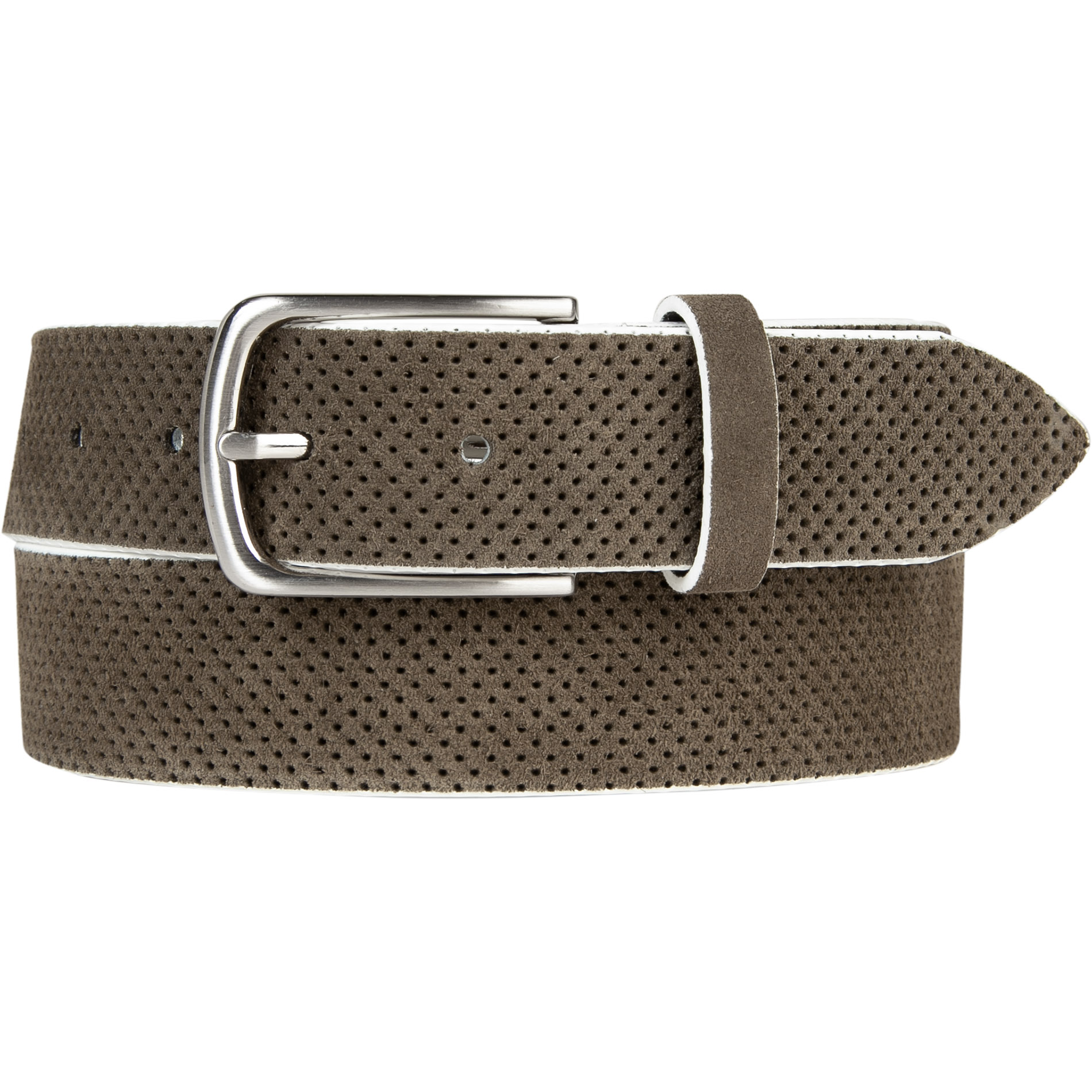 Lindenmann Herren Gürtel grün Nubuk