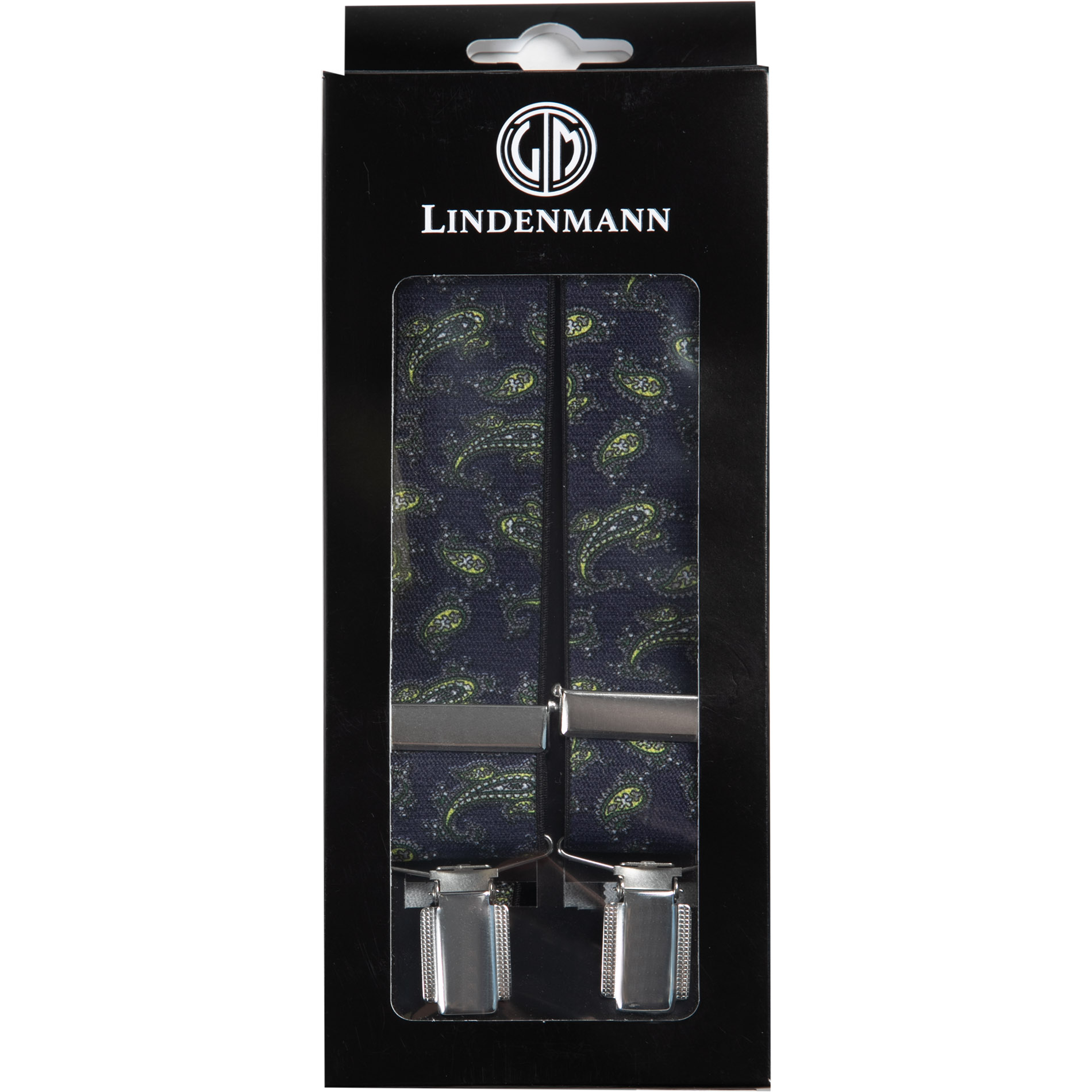 Lindenmann Herren Hosenträger blau gemustert