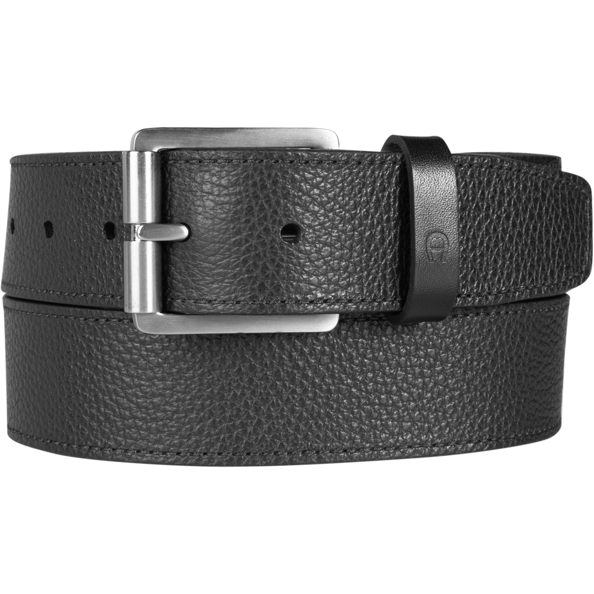 AIGNER Herren Gürtel braun Leder geprägt