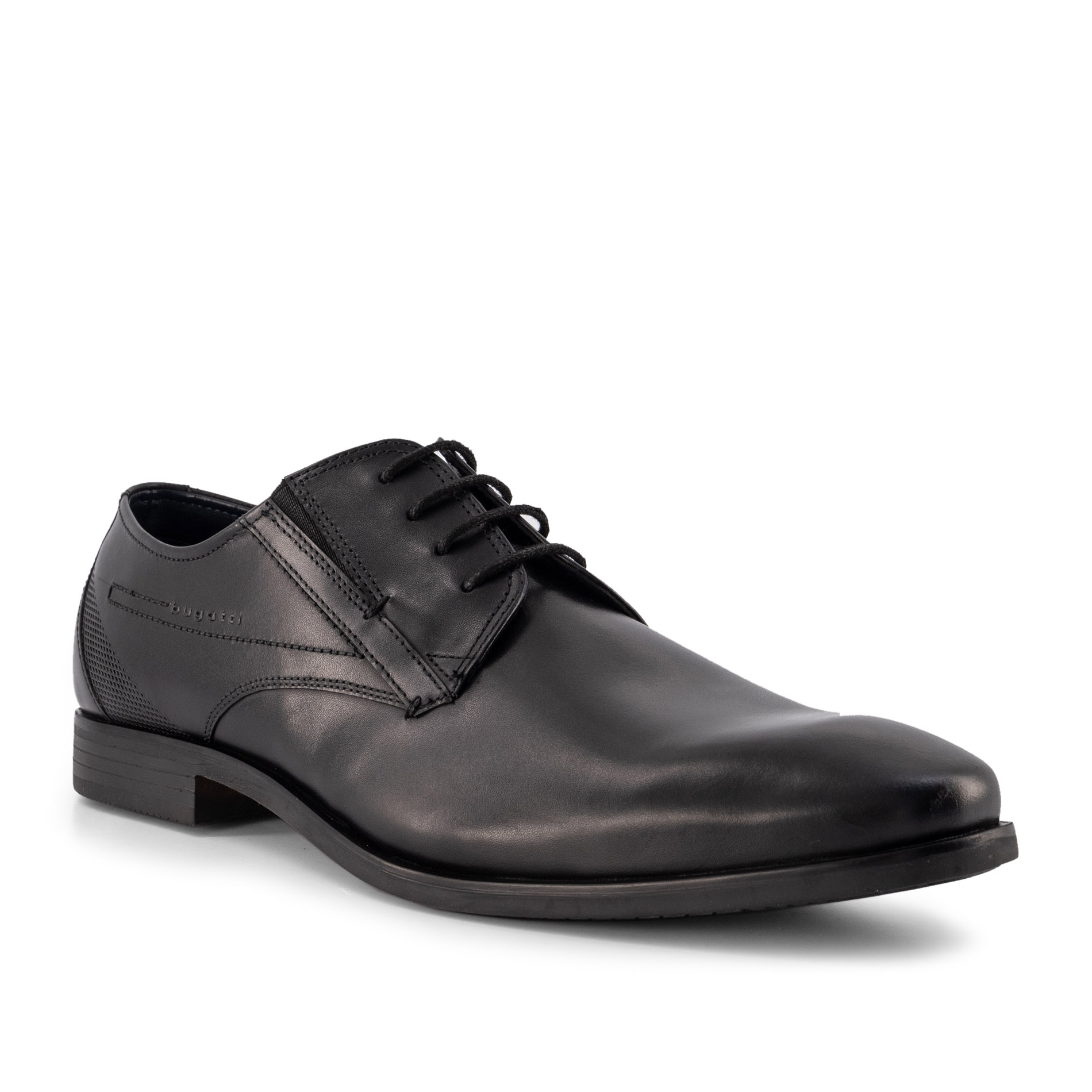 bugatti Herren Derby schwarz Glattleder