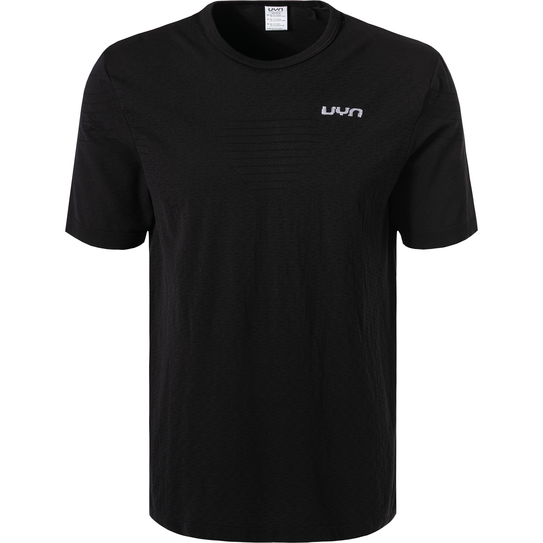 UYN Herren Funktionsshirt schwarz Mikrofaser unifarben Comfort Fit