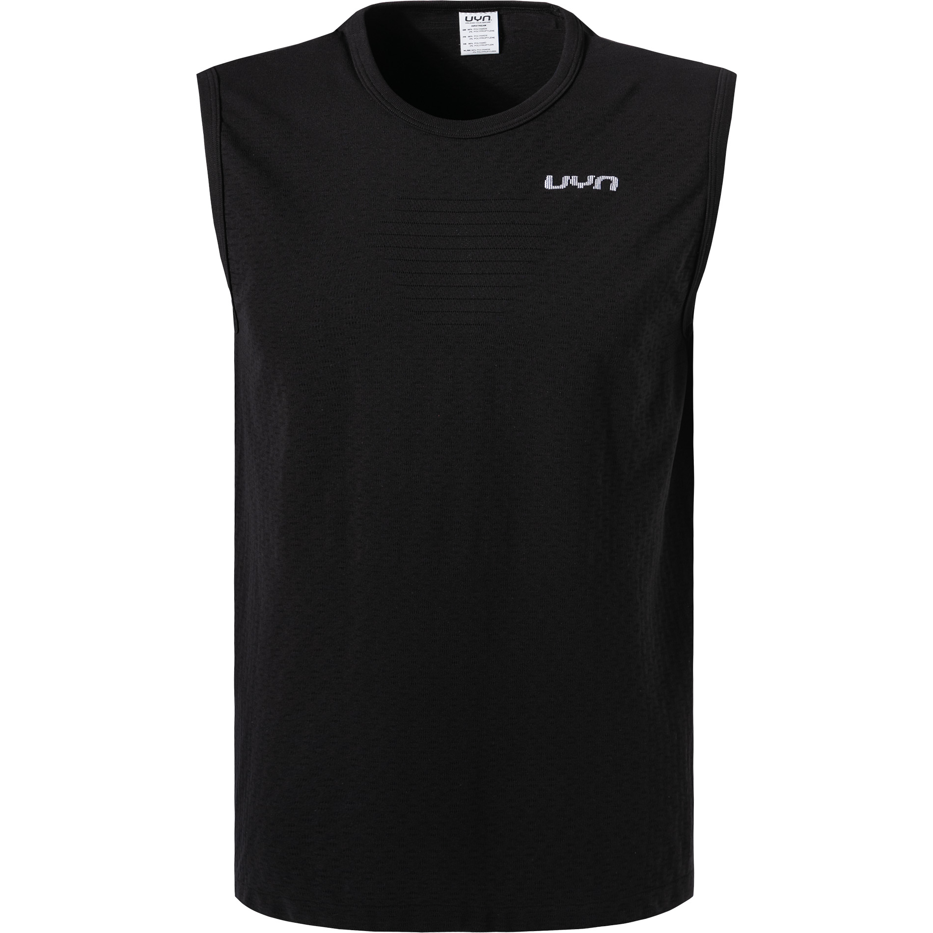 UYN Herren Funktionsshirt schwarz Mikrofaser unifarben Comfort Fit