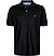Polo-Shirt, Baumwoll-Piqué, schwarz - schwarz