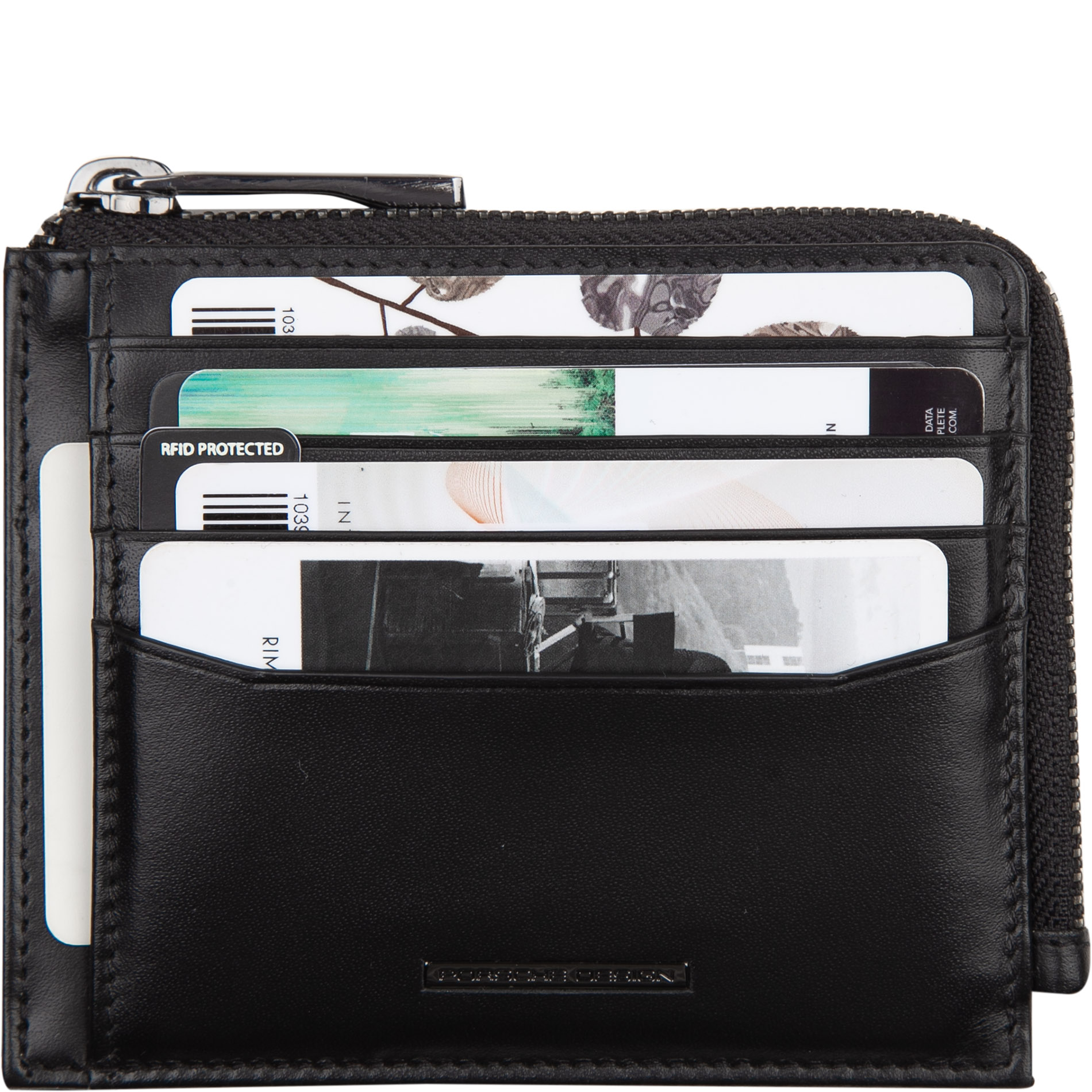 PORSCHE DESIGN Herren Kartenbörse schwarz Leder