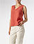 Shirt im Material Mix - dunkelorange