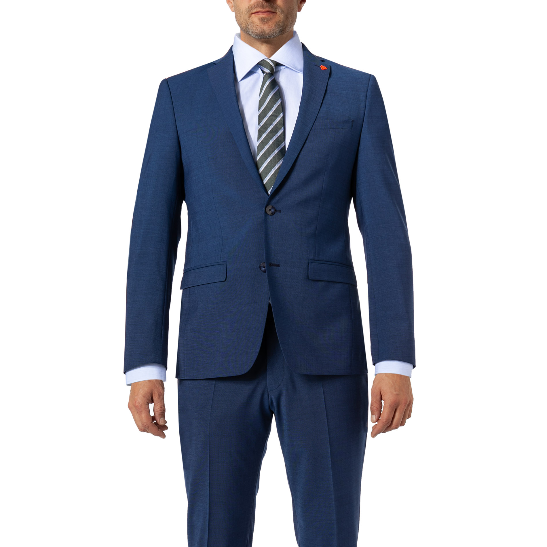 ROY ROBSON Herren Sakko blau meliert Slim Fit