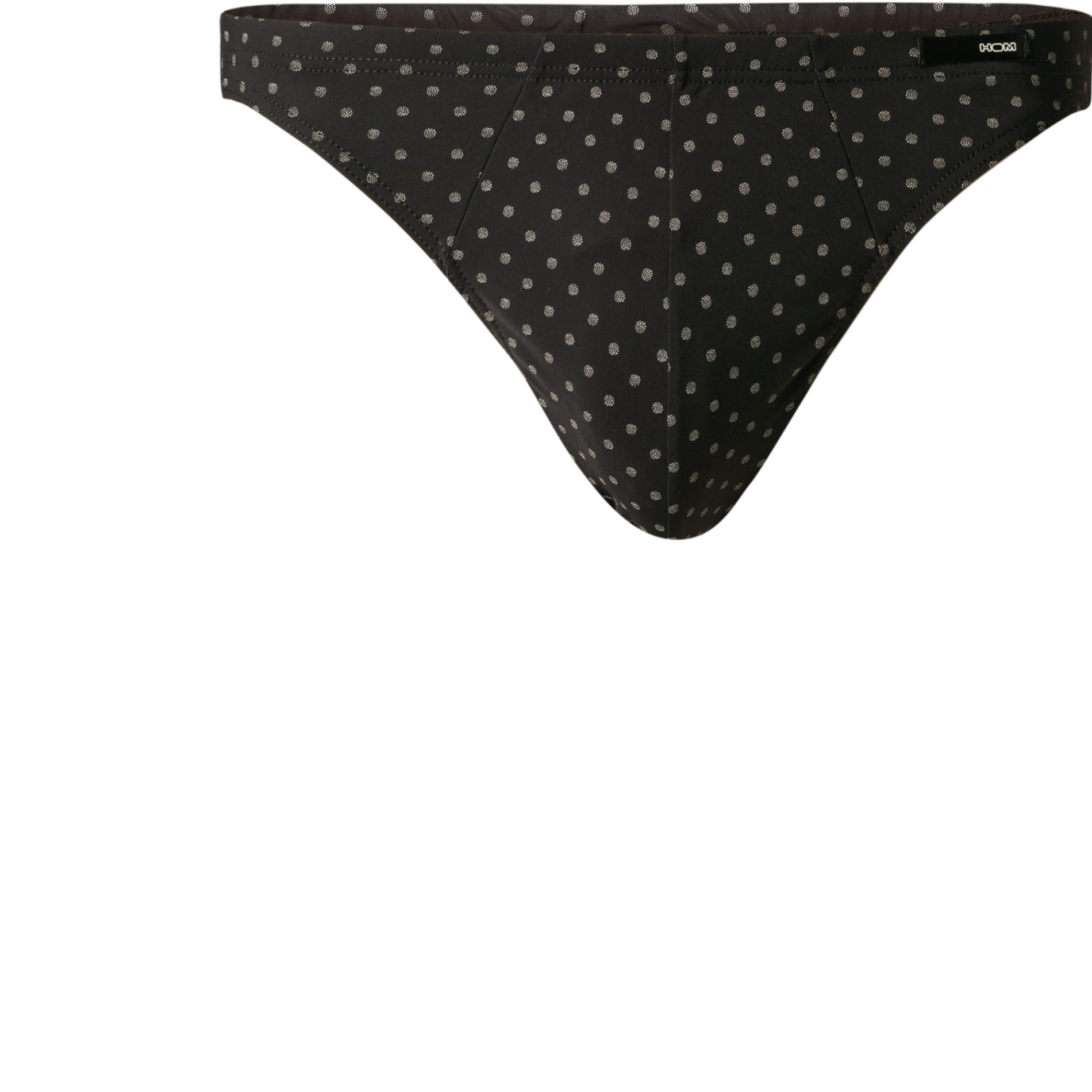 HOM Herren Slip schwarz Mikrofaser gemustert