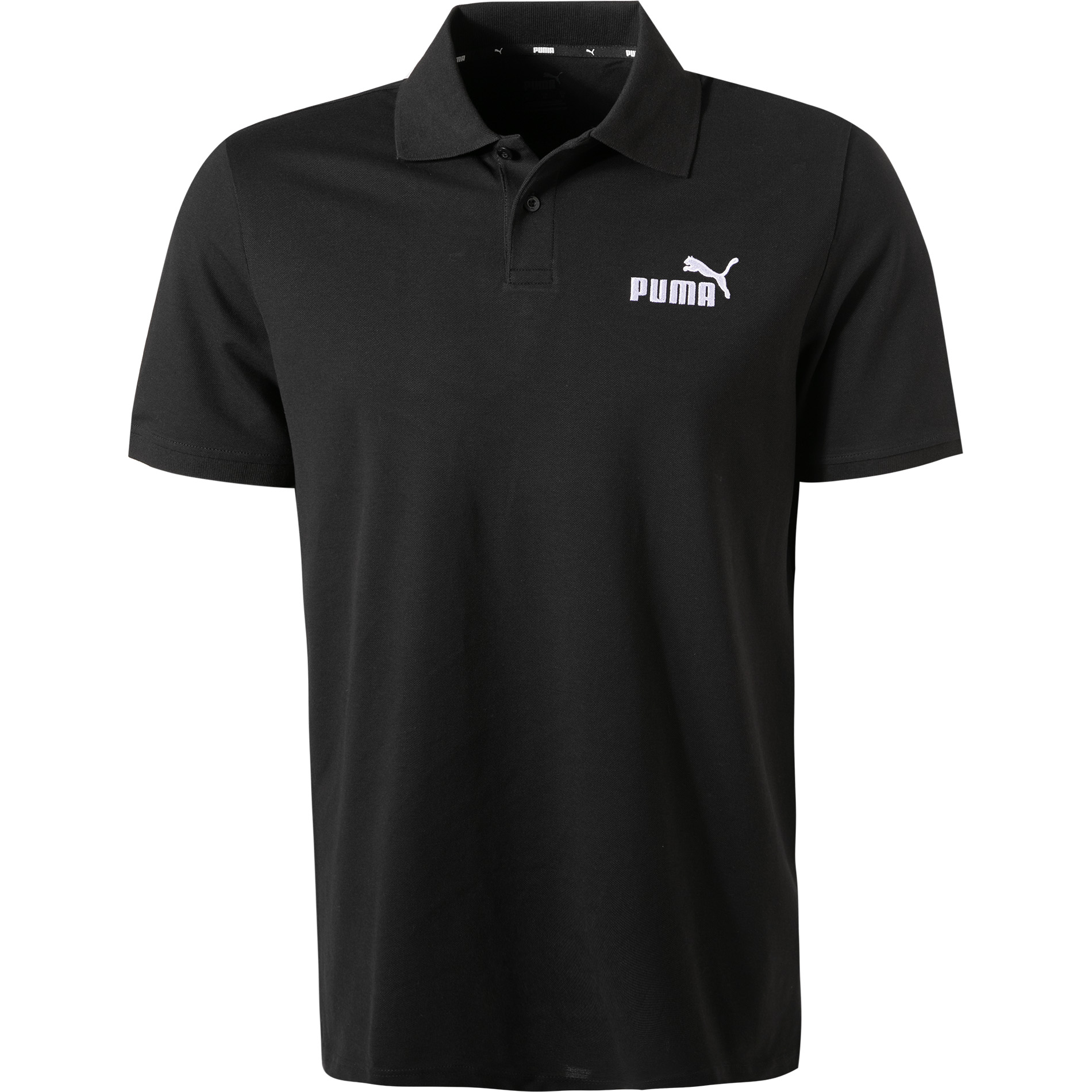 PUMA Herren Polo-Shirt schwarz Baumwolle & Mix unifarben