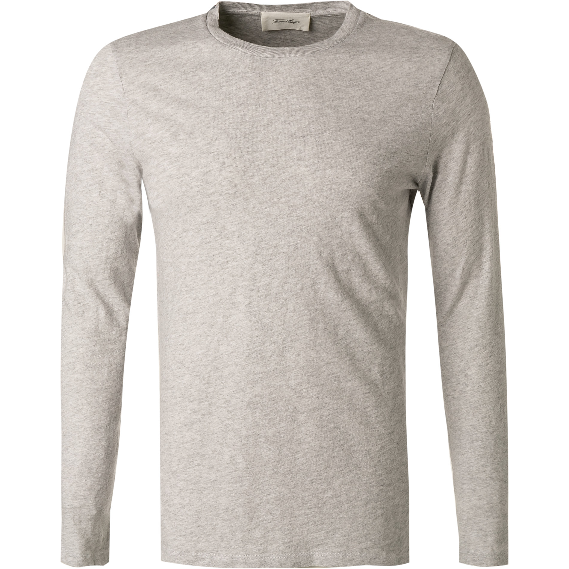 American Vintage Herren Longsleeve grau meliert