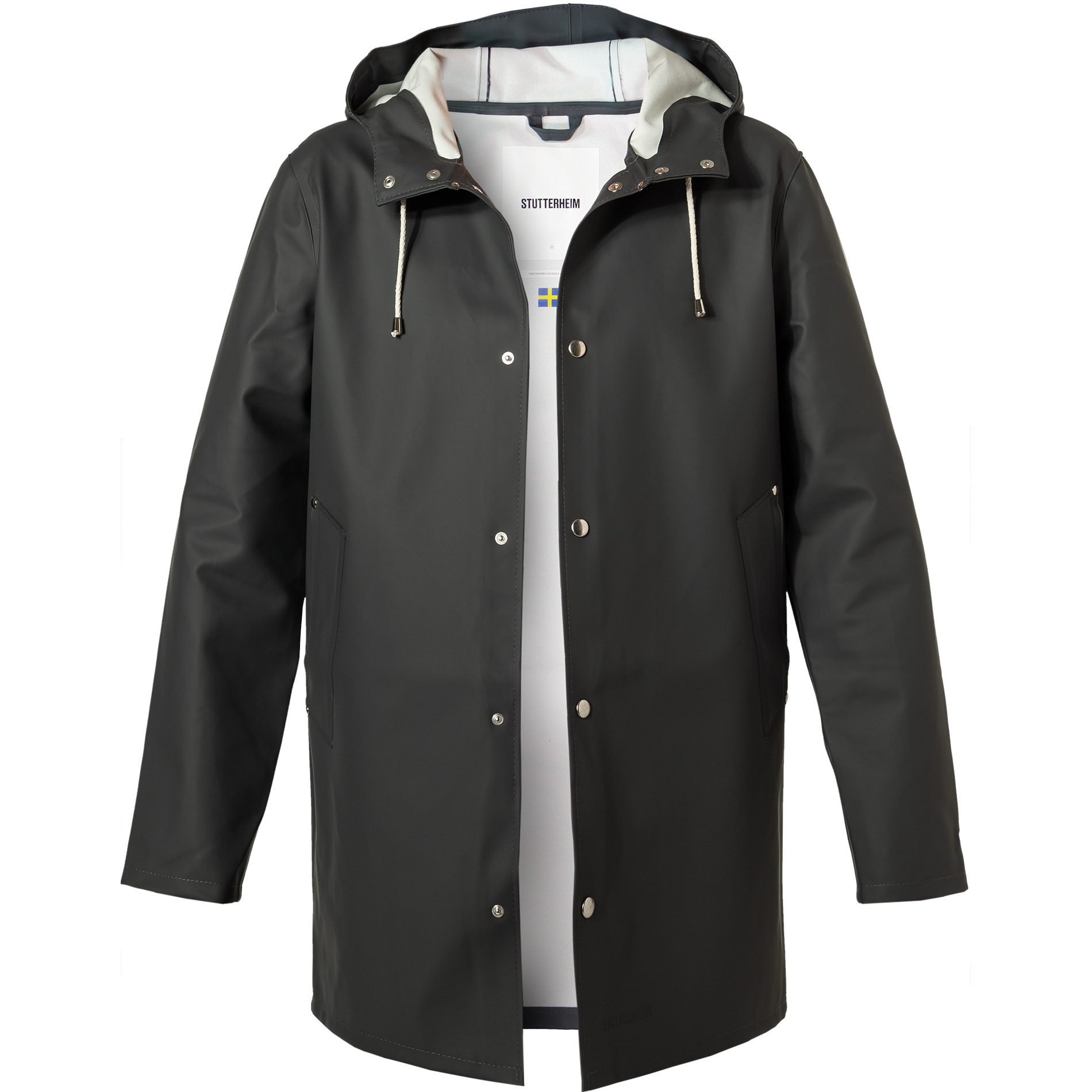 STUTTERHEIM Herren Regenmantel blau PVC unifarben